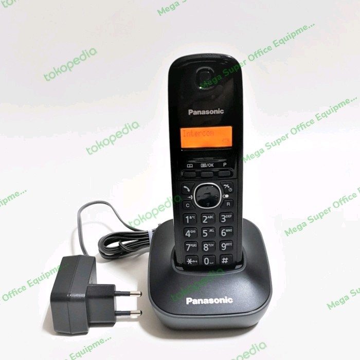 TELEPON WIRELESS PANASONIC WIRELESS/CORDLESS PHONE KX-TG1611 BLACK Harga 815,000 rupiah*Gratis Ongkir