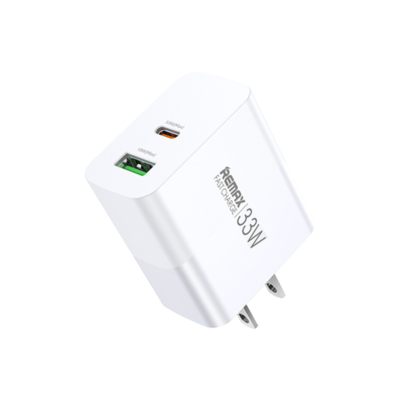 Cốc sạc nhanh 33w remax u122 2 cổng usb và type c pd qc 3.0 - mẫu mới