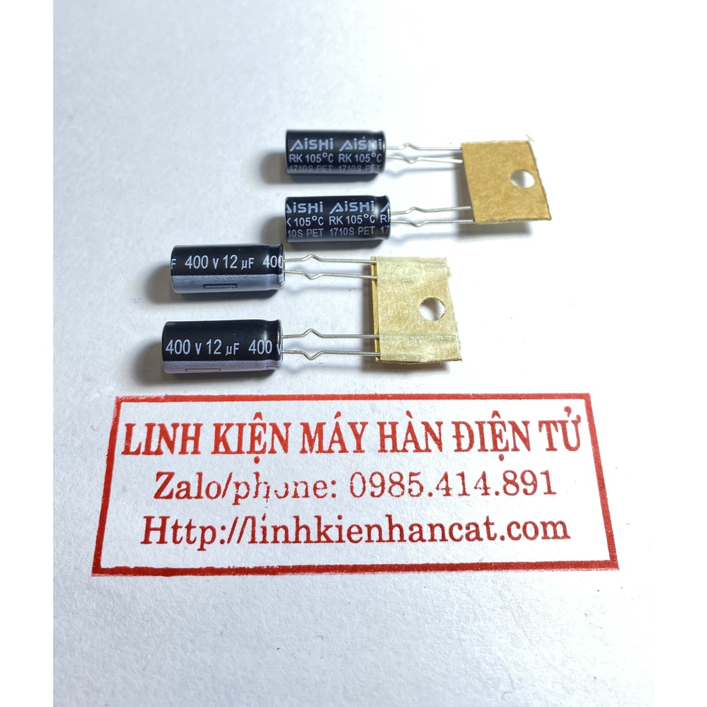 Tụ hóa 12uf 400v kích thước 7.2x16mm