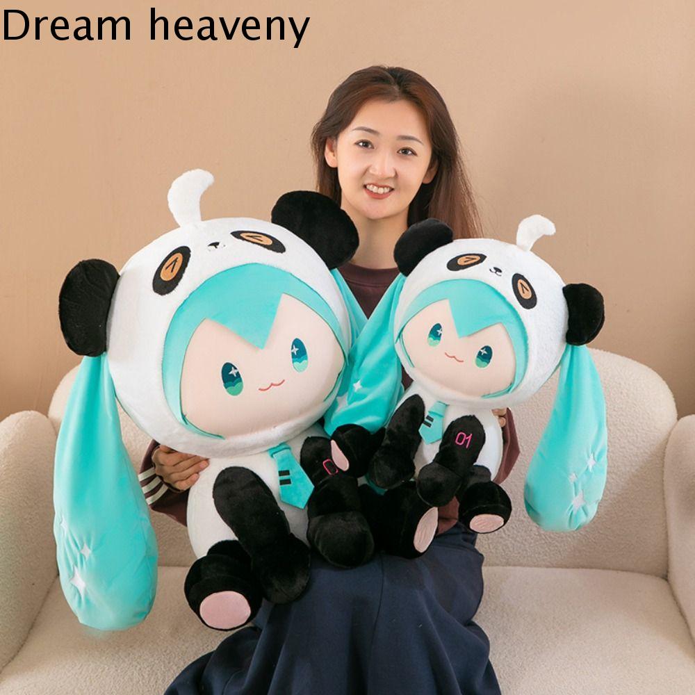 DREAM Bông PP Búp bê vải nhung lông Hatsune Miku Fufu Gấu trúc Miku đồ chơi nhồi bông Gối vải nhung 