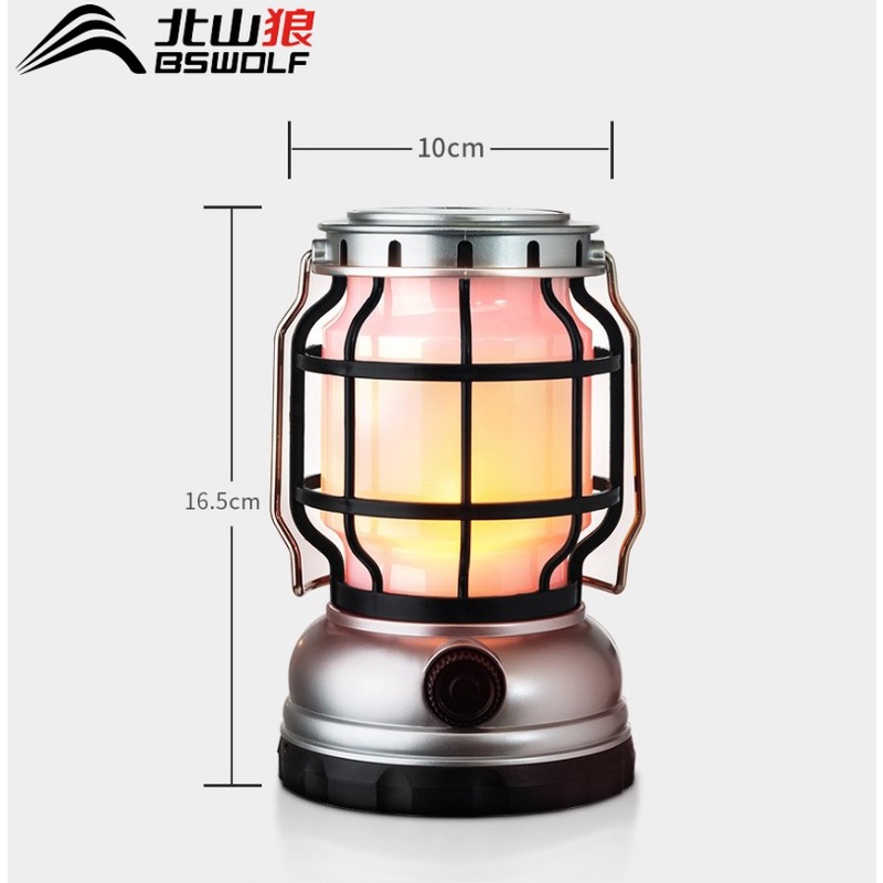 Đèn măng xông led dã ngoại tích điện bswolf - dj022, sạc micro usb
