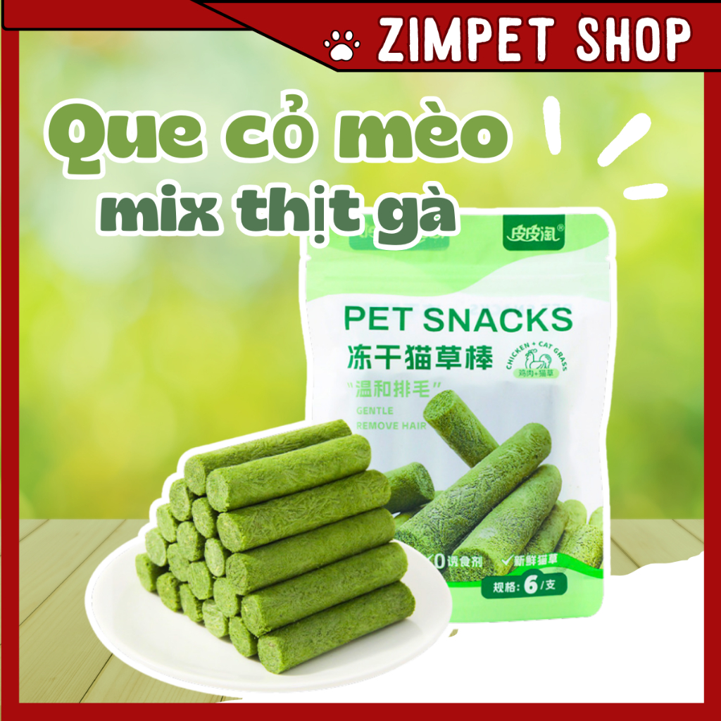 Túi 6 thanh cỏ mèo mix thịt gà Taotaopet giúp sạch răng thơm miệng, tiêu búi lông