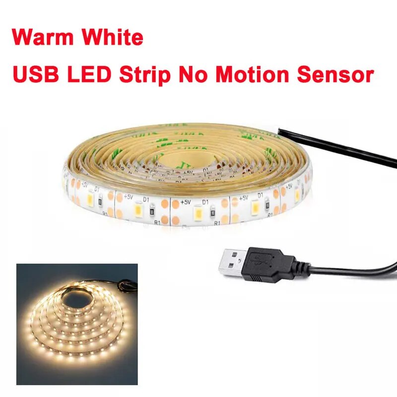 Đèn cảm biến chuyển động đèn USB đèn ban đêm 5V đèn LED phòng ngủ cảm biến PIR tủ quần áo tủ quần áo cầu thang trang trí phòng ngủ trẻ em