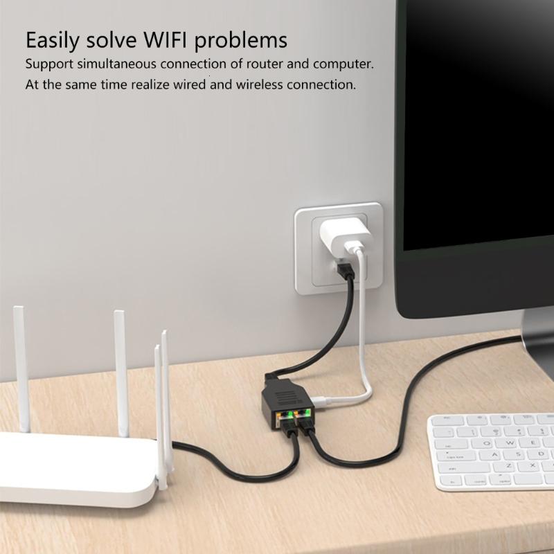 Bộ chuyển đổi bộ chia Ethernet RJ45 kết nối đồng thời 2 thiết bị để chia sẻ internet và mở rộng mạng liền mạch