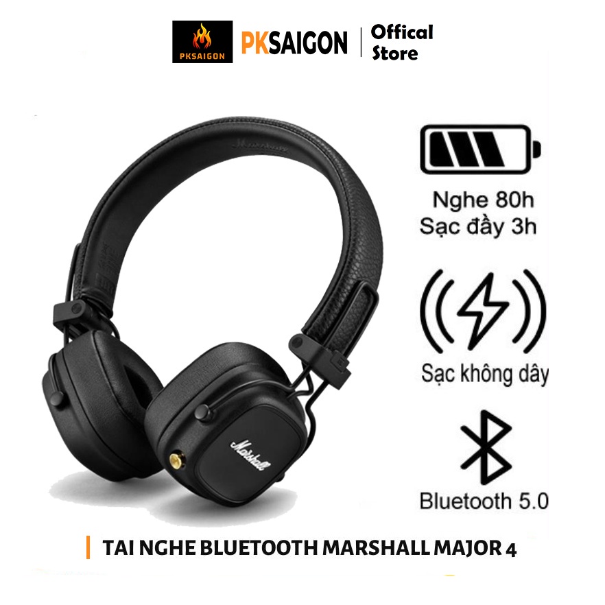 Tai Nghe Bluetooth Marshall Major IVBluetooth, Âm Thanh Cực Đỉnh