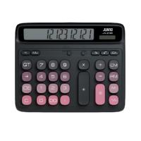 JUNNO เครื่องคิดเลข 12 หลัก รุ่น JN-2135 สี BLACK & PINK