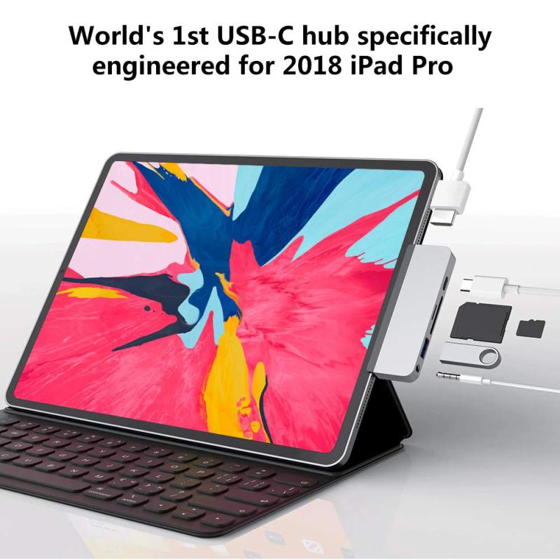 HyperDrive USB C Hub High Speed 3.1 6 in 1 Dongle iPad Pro 2018 All Colours