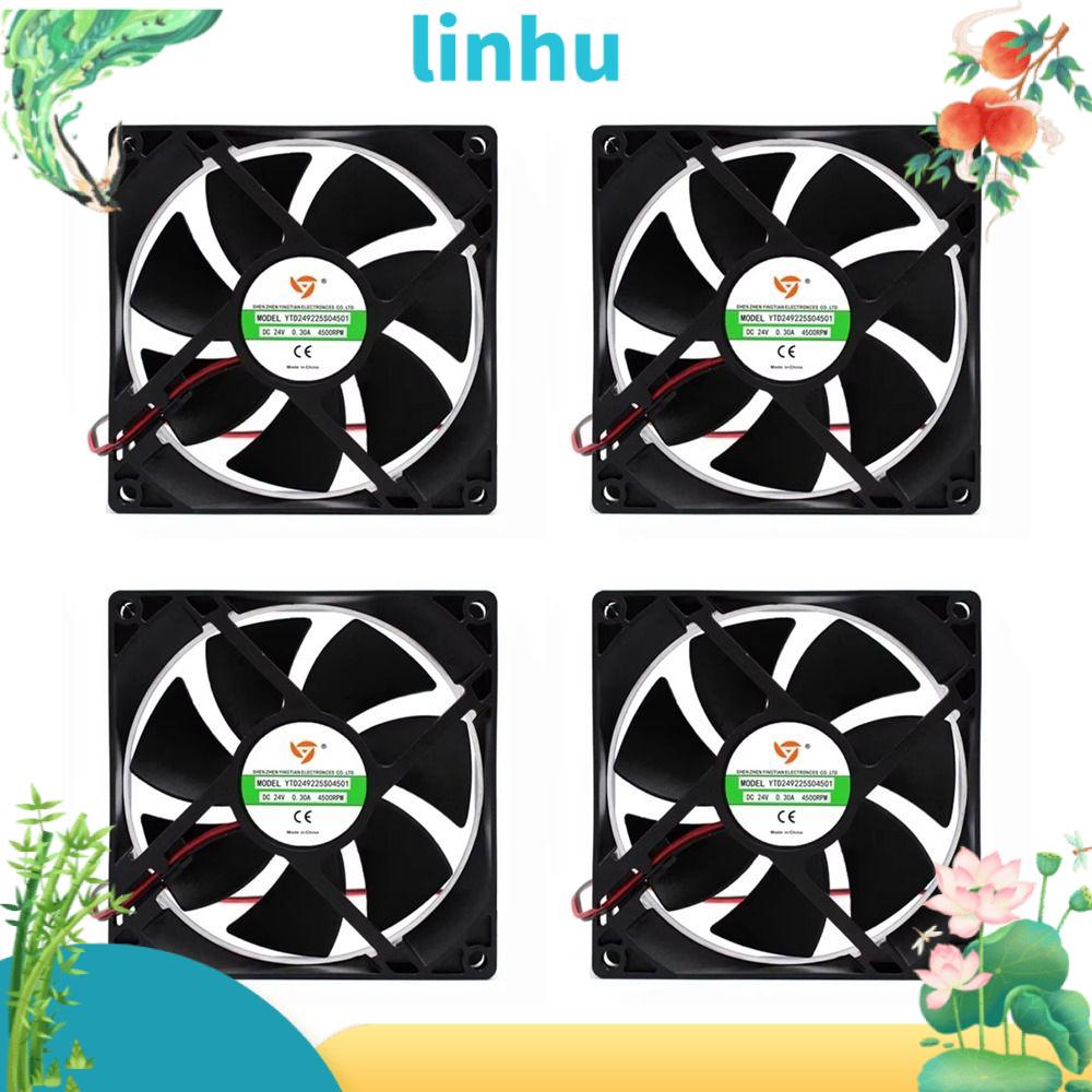 LINHU ท่อระบายไอเสีย พัดลมระบายความร้อนเครื่องเชื่อม การระบายอากาศที่ดี ปริมาณอากาศสูง พัดลมเซิร์ฟเวอร์ 0.30A 9ซม. 24V 4500รอบต่อนาที พัดลมเครื่องเชื่อม สำหรับ YTD249225S04501 ราคา 89 บาท*ส่งฟรี