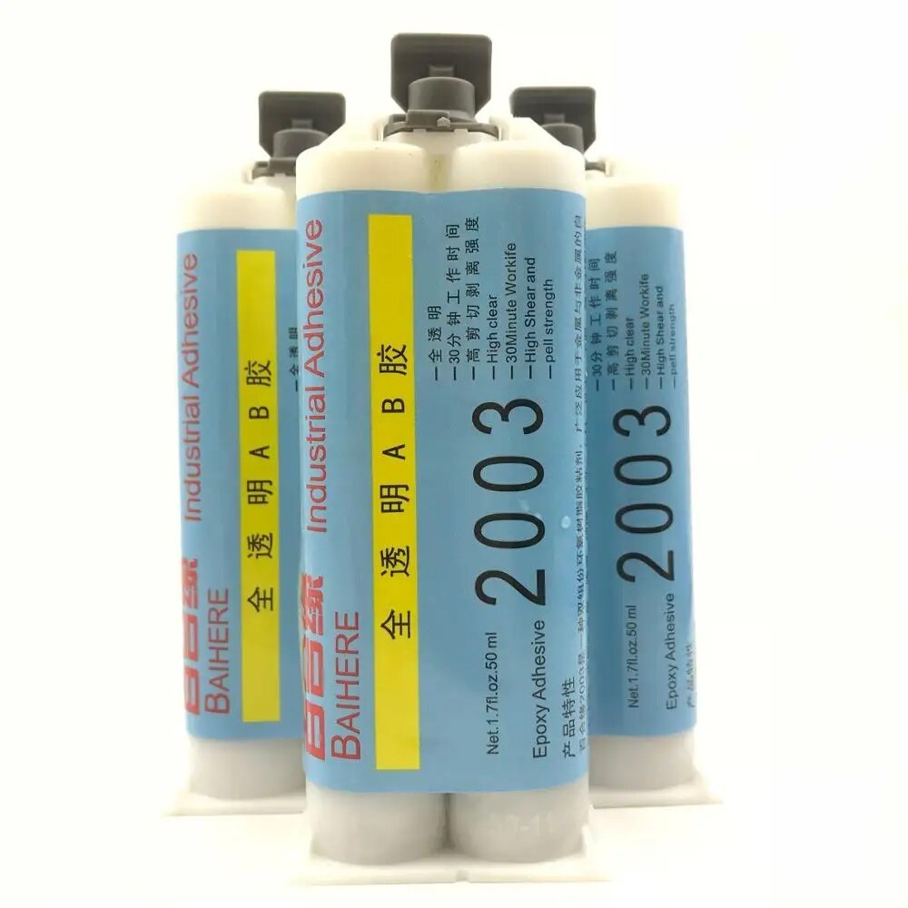【No-profit】 3pcs/lot 50ml Epoxy Resin Glue Transparent High Temperature Resistant Glue Metal Rubber Jewelry Jade Plastic Stone Glue