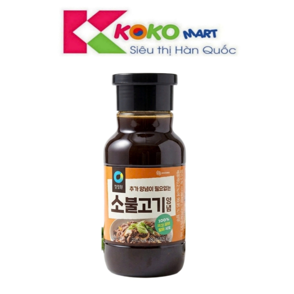 Xốt ướp thịt bò không cay Daesang Hàn Quốc chai 280g