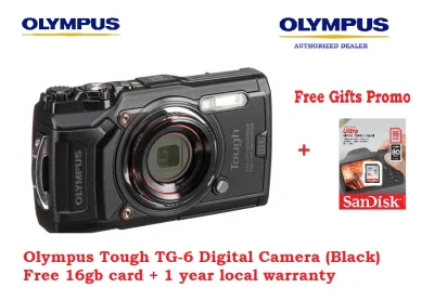 Olympus Tough TG-6 Digital Camera (Black) Free 16gb card + 1 year local warranty