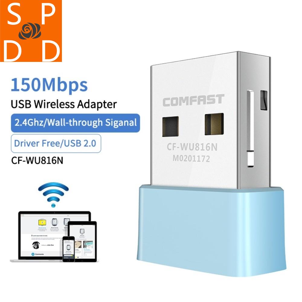 SPDD CF-WU816N. Bộ chuyển đổi WiFi USB mini 2.4G 150Mbps Bộ thu WiFi không dây Mạng không dây Không cần trình điều khiển Thẻ mạng USB Máy tính cá nhân/Laptop Giá 167,000 Đồng*Miễn phí vận chuyển