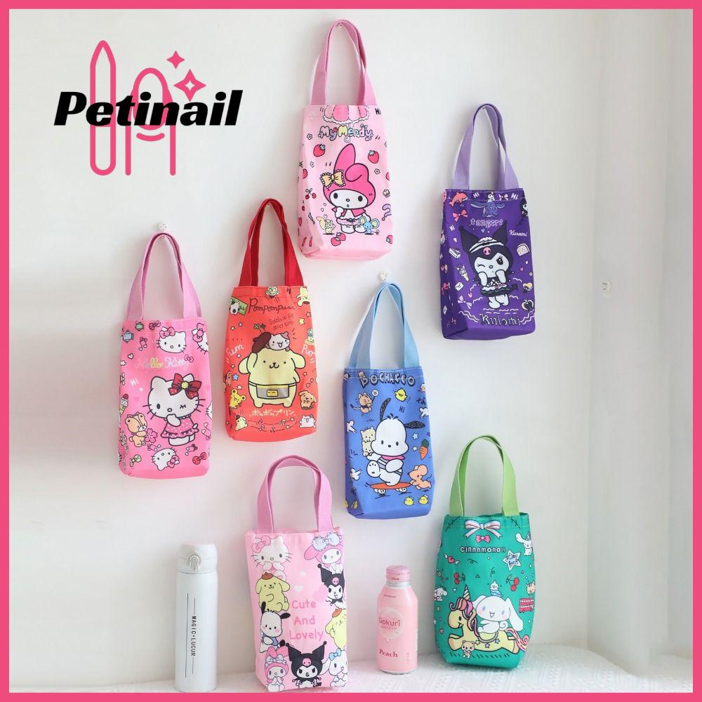 PETINAIL Dây đeo cổ tay Túi đựng cốc Gấu Sanrio Pooh lotso Vải bố Túi đeo cổ tay Di động Phụ kiện ch