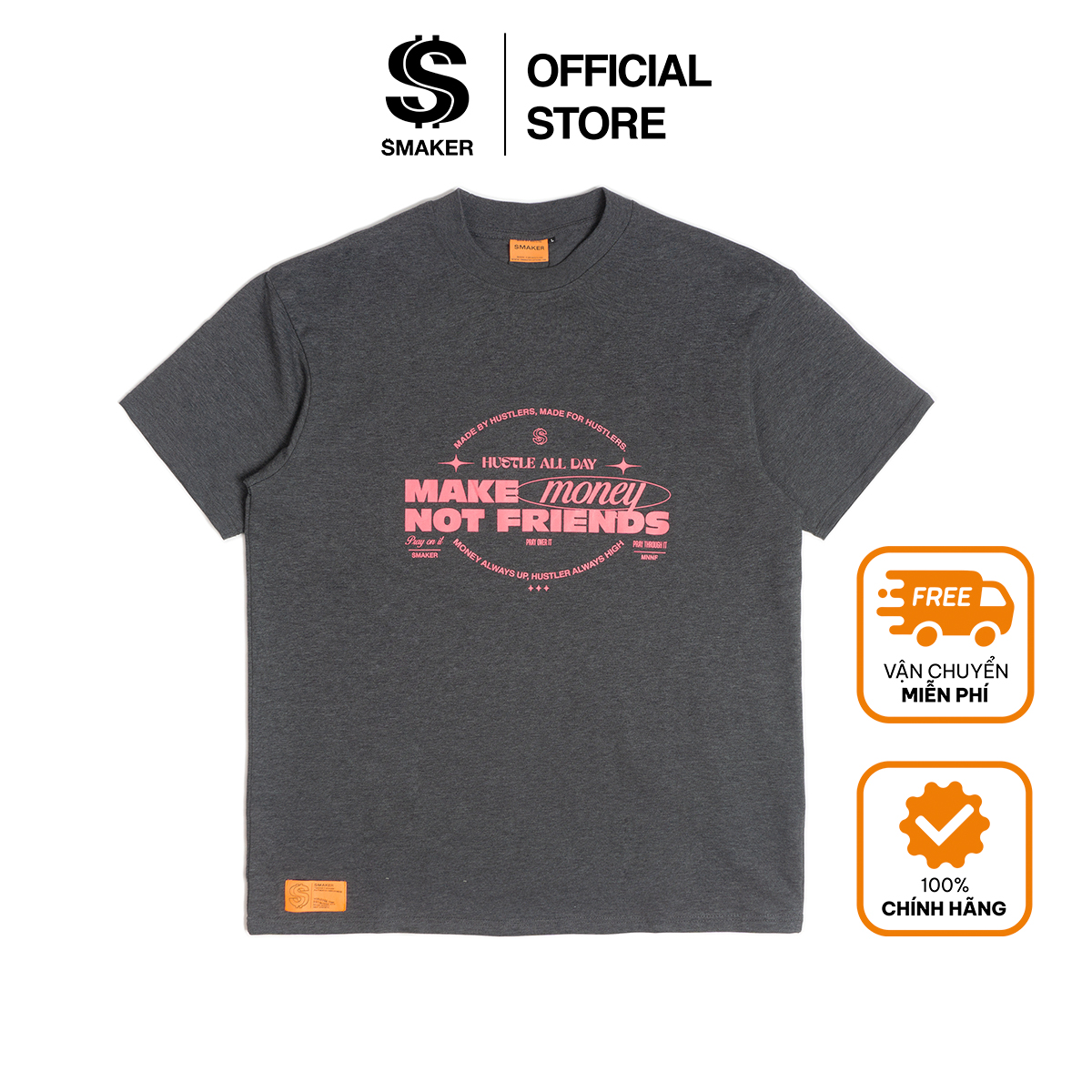 Áo thun mmnf 2023 tee in grey, màu xám, 100% cotton
