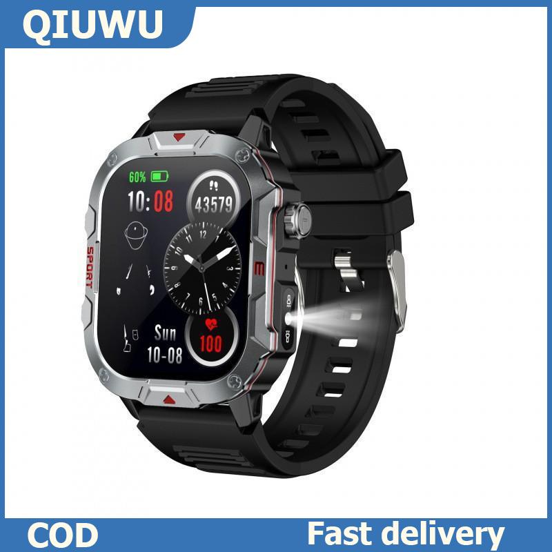 QIUWU นาฬิกาอัจฉริยะสำหรับผู้ชายสำหรับเล่นกีฬาหน้าจอขนาด2.19นิ้วนาฬิกาอัจฉริยะสำหรับพูดบลูทูธโหมดกีฬาหลากหลายโหมด IP67กันน้ำกลางแจ้ง ราคา 326 บาท*ส่งฟรี