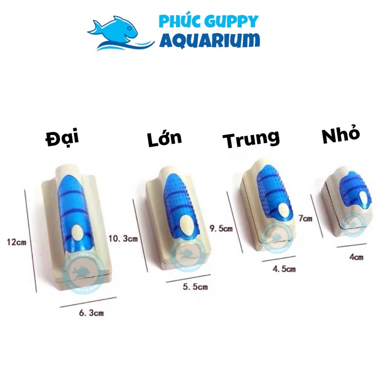 Nam châm hít kính cọ bể cá | dụng cụ vệ sinh bể cá