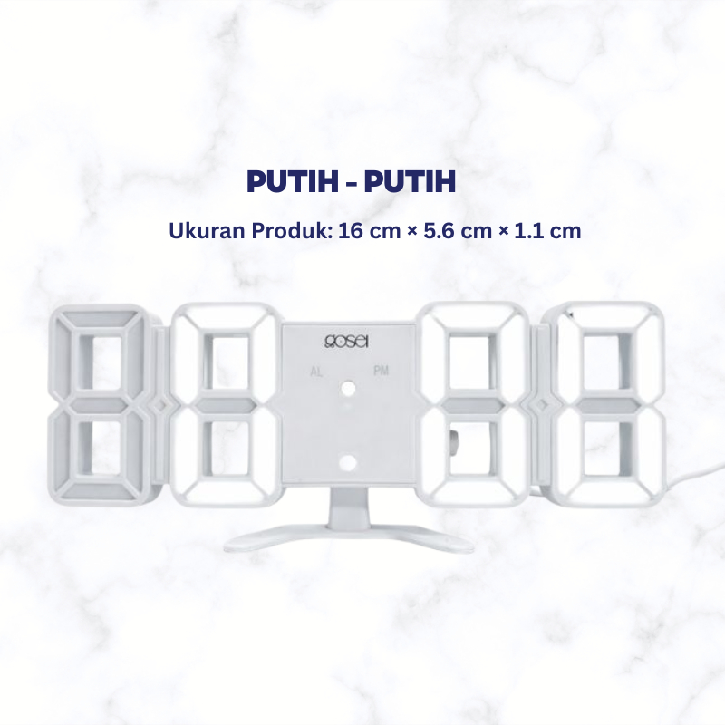 3D Alarm Clock Jam LED Digital Jam Weker Meja Dinding LED Digital 3D