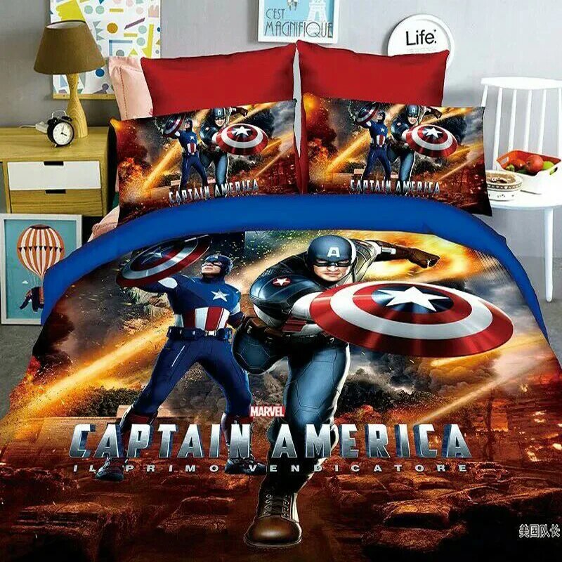 Disney Bộ vỏ chăn ga gối đơn đôi phim hoạt hình Duvet cover Quilt Cover vỏ gối tấm ga trải giường