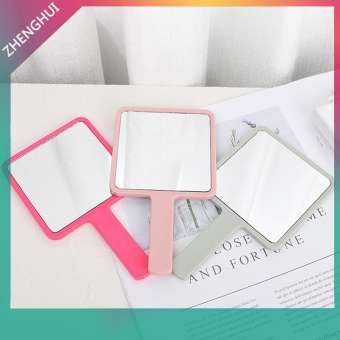 ZHENGHUI Gương có tay cầm gương trang điểm hình vuông Gương trang điểm cầm tay Gương trang điểm cầm tay