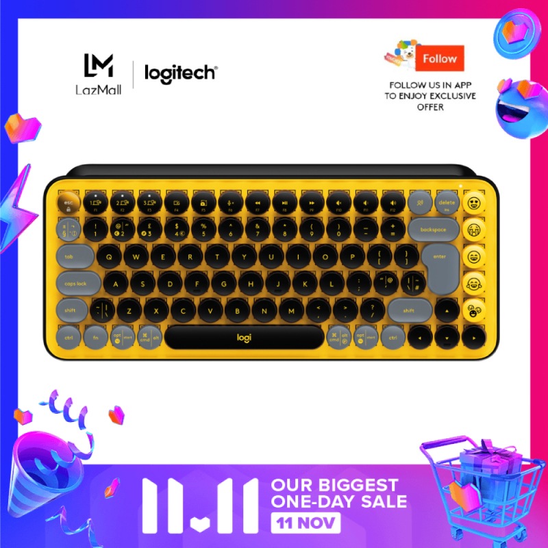 Logitech POP Keys Wireless Mechanical Emoji Keyboard Singapore