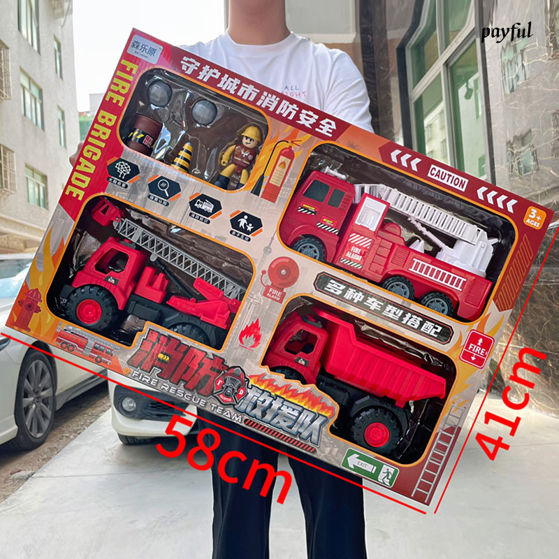 Discount 50%  Children's Boys Excavator Engineering Vehicle Dump Truck Mixer Toy Car Model Set Extra Large Gift