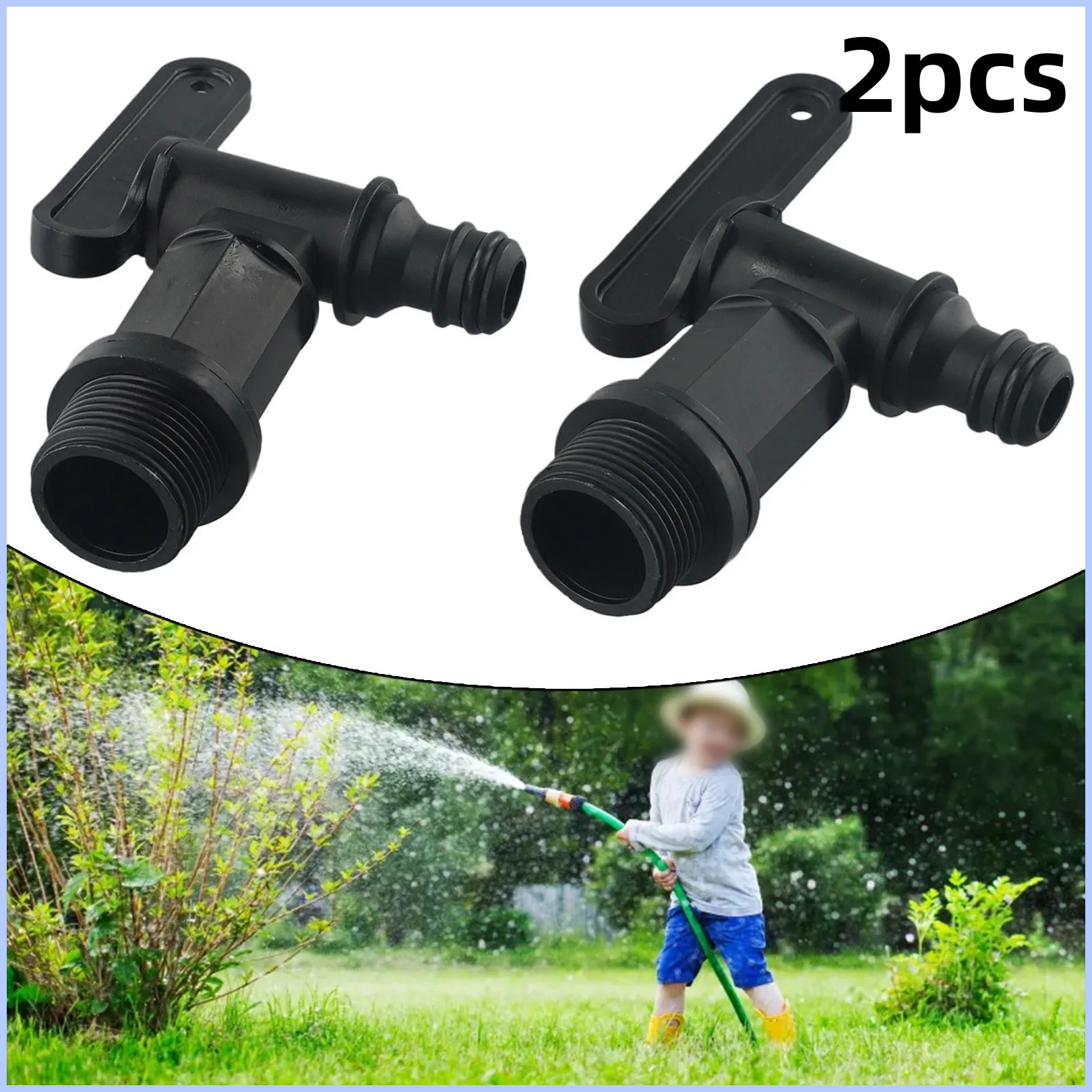[GKJU FKIY XDSE 176] 2pcs Replacement IBC Barrels Water Butt Tap Rain Barrels Water Tank 3/4in Faucet Garden Water Barrels Water Tank Spout Valve