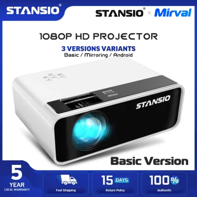 STANSIO K3 LED Mini Portable 1080P Projector WiFi Wireless Mirroring For Phone Android System 2800 Lumens 4K Home Theater Projectors