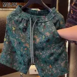 MOLAN Quần short nam in phong cách Mỹ Retro xu hướng mùa hè quần tây thứ năm thời trang giản dị đầy thiết kế