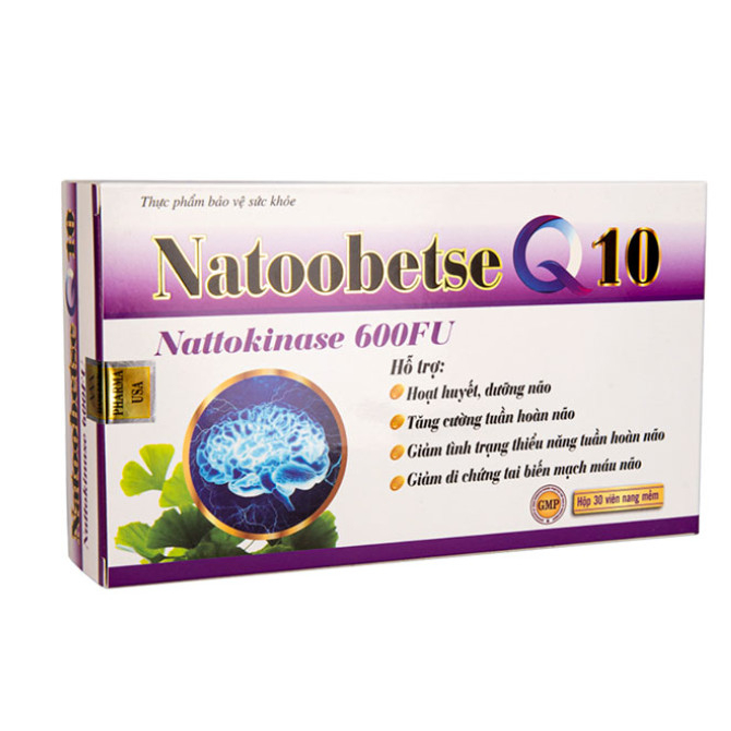 Natoobetse Q10 Bổ Não 600FU - Hỗ trợ ngừa đột quỵ, hình thành máu đông