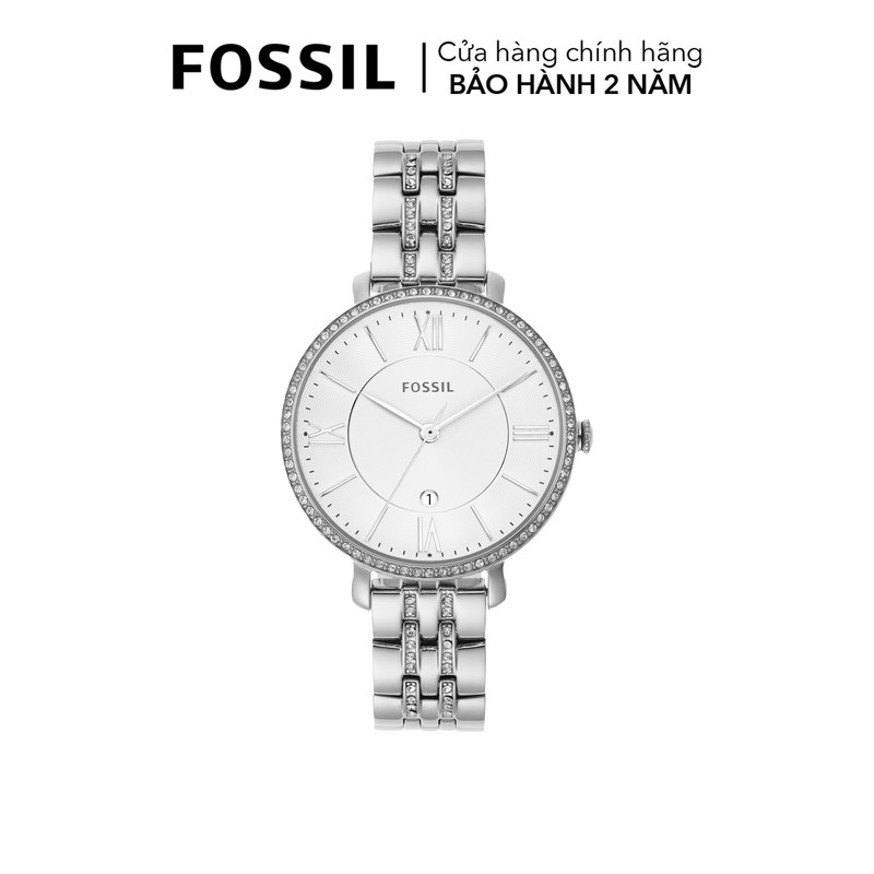 Đồng hồ nữ fossil jacqueline dây kim loại, mặt 36 mm, màu bạc, es3545