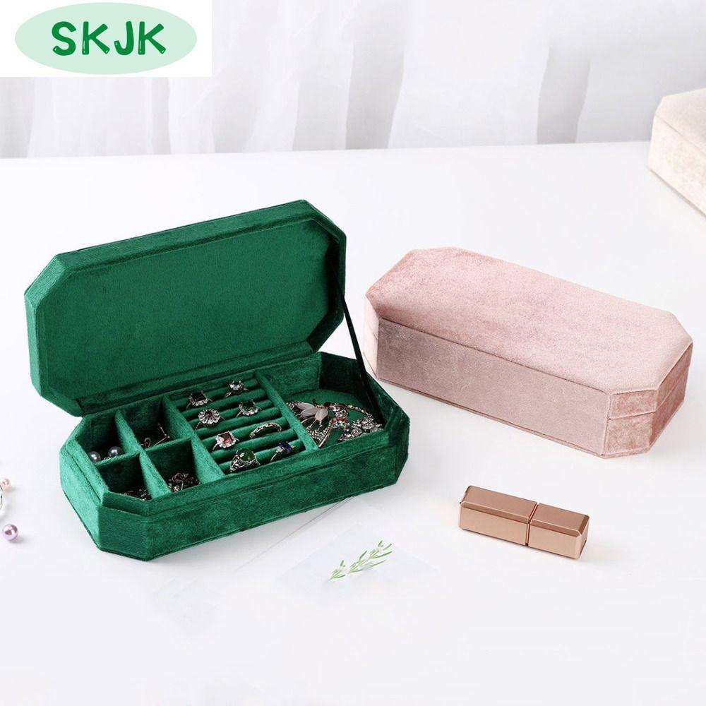 SKJK สร้อยข้อมือ ต่างหู ถุงบรรจุภัณฑ์เครื่องประดับ ความจุขนาดใหญ่ แหวน สร้อยคอ กล่องเครื่องประดับสี่เหลี่ยม แบบพกพา ผู้จัดการ กล่องเก็บเครื่องประดับ การเดินทาง ราคา 1,051 บาท*ส่งฟรี