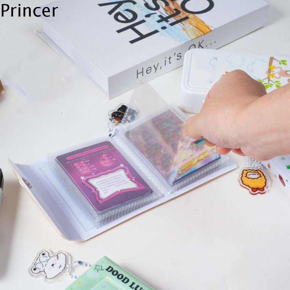 PRINCER 3 inch Album ảnh phong bì 36 khe cắm thẻ Động vật hoạt hình Sách sưu tập thẻ nhỏ Trong suốt Dễ thương Sổ danh thiếp Nữ