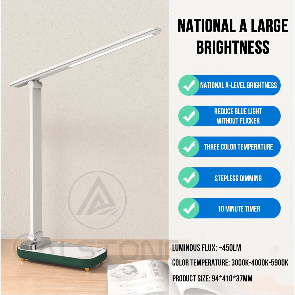 [VOUCHER Follow ] Đèn Bàn CALSTONE LED DESK LAMP CK-862PWKL Pin 2000mAh