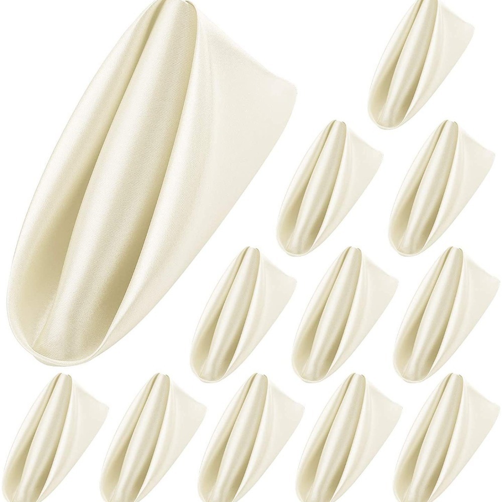 ZM6J3J 10pcs 30x30cm. Khăn ăn satin Có thể giặt được Có thể tái sử dụng Khăn ăn tối Đồ dùng tiệc Mềm mại Khăn ăn bàn sự kiện - 3