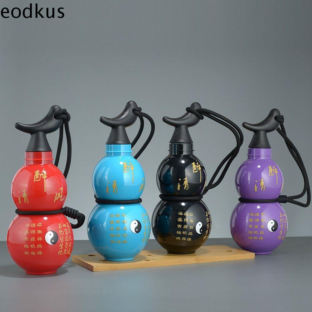 EODKUS Hình quả bầu Chai nước ngoài trời Phong cách Trung Quốc WU KONG Bình uống nước hình bầu Bình tập thể dục di động Dập nóng Cốc nước di động