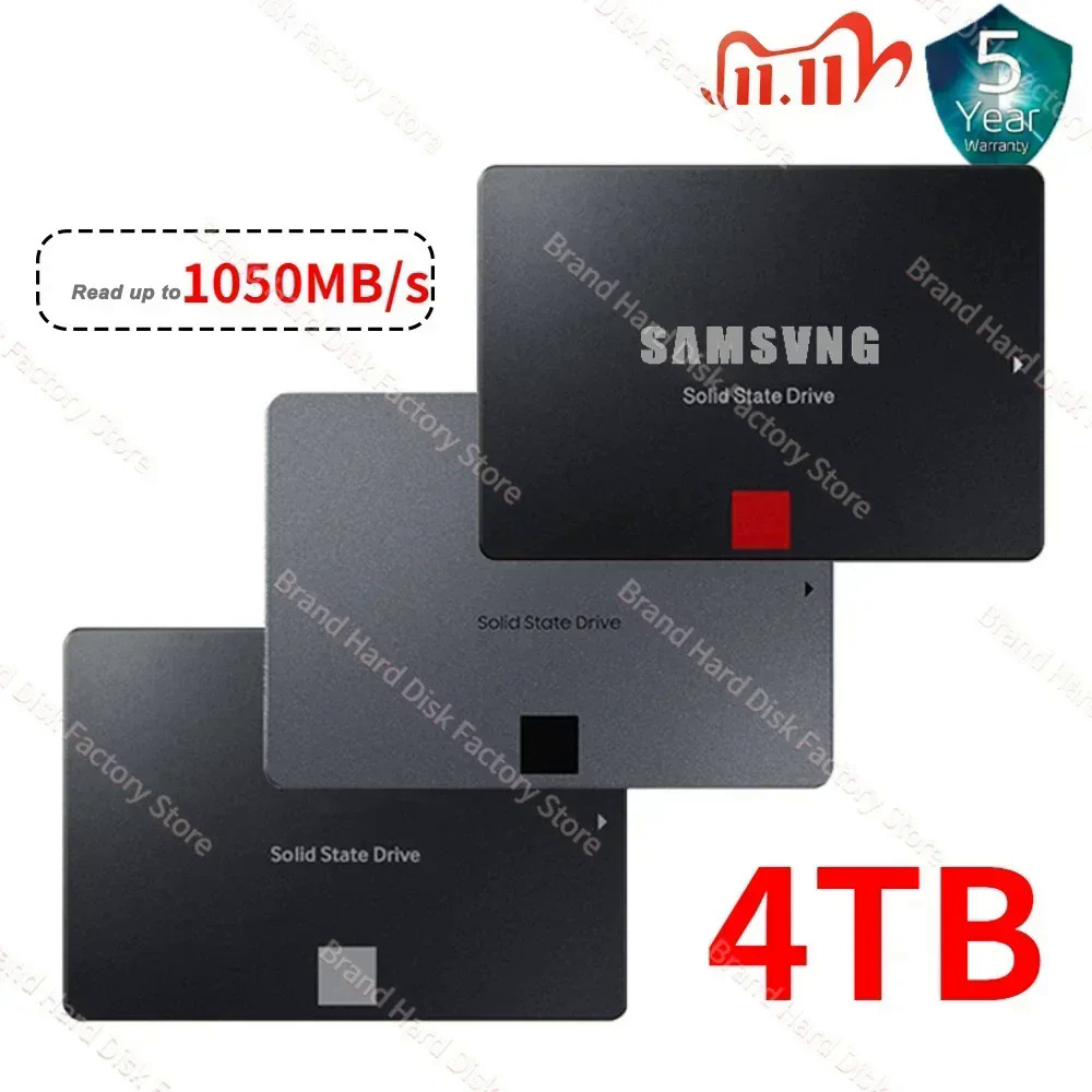 SSD SATA3 2.5 inch 1TB 2TB 4TB 8TB nội bộ trạng thái rắn đĩa HDD ổ cứng 870 EVO qvo Sata 3 2.5 HD cho máy tính xách tay máy tính ps5