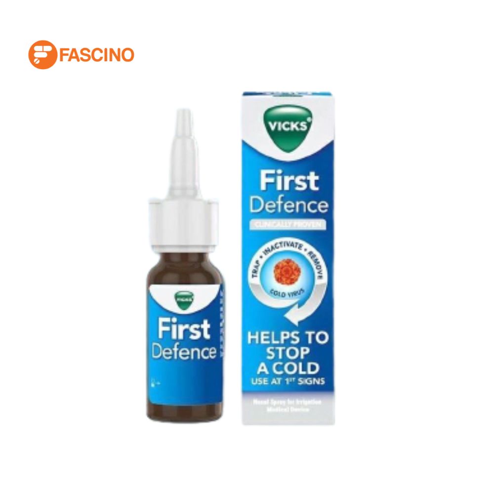 VICKS First Defence สเปรย์พ่นล้างจมูก ช่วยยับยั้งอาการหวัด คัดจมูก (15 ml.) ราคา 320 บาท*ส่งฟรี