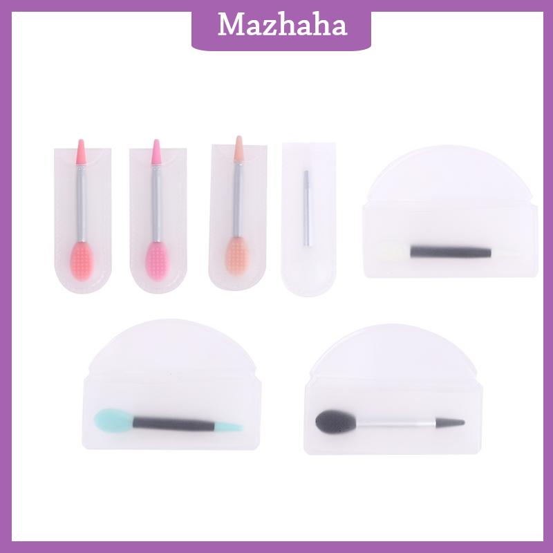 Mazhaha 1 cây cọ môi silicon Hai đầu Mini dụng cụ làm đẹp