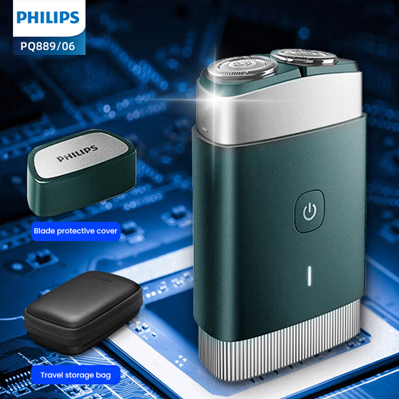 Philips Máy cạo râu điện lưỡi đen dao cạo râu di động làm sạch cơ thể 1 giờ sạc nhanh