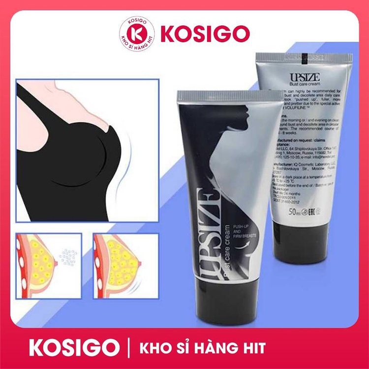 Kem nở ngực tăng kích thước vòng 1 Upsize Nga 50ml giúp tăng size vòng 1 hiệu quả nâng cơ săn chắc mô và cơ quanh ngực