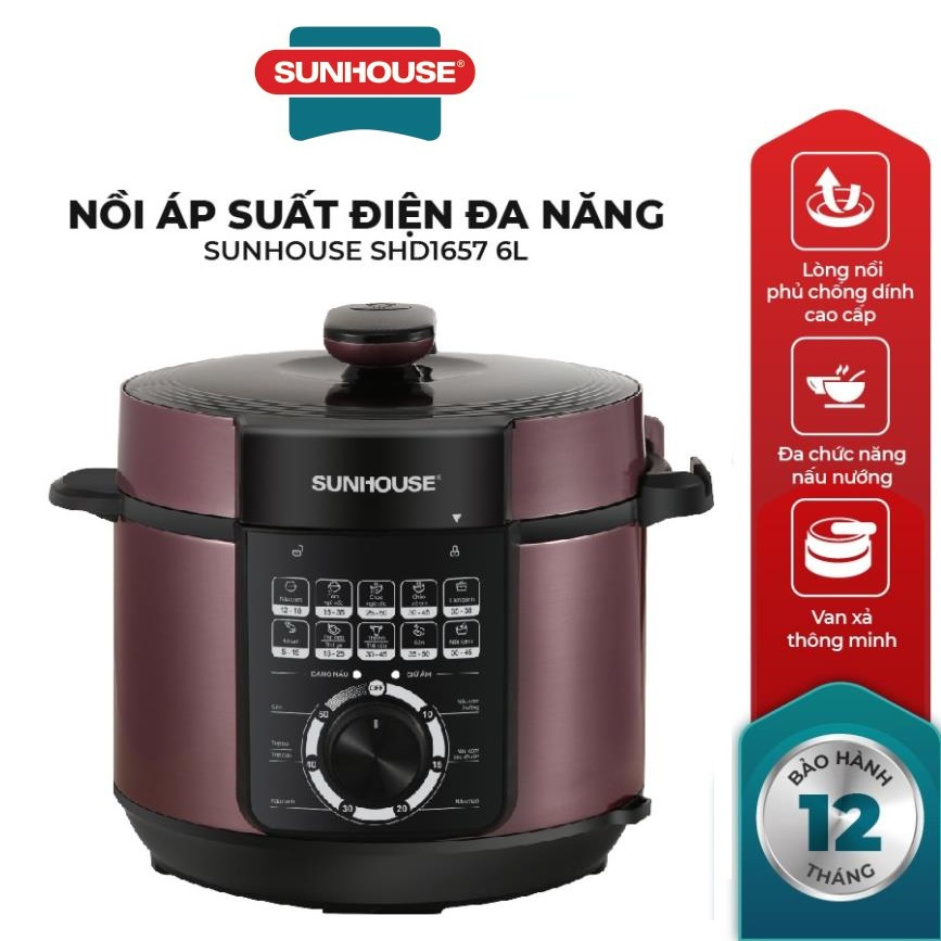 Nồi áp suất điện đa năng sunhouse shd1657
