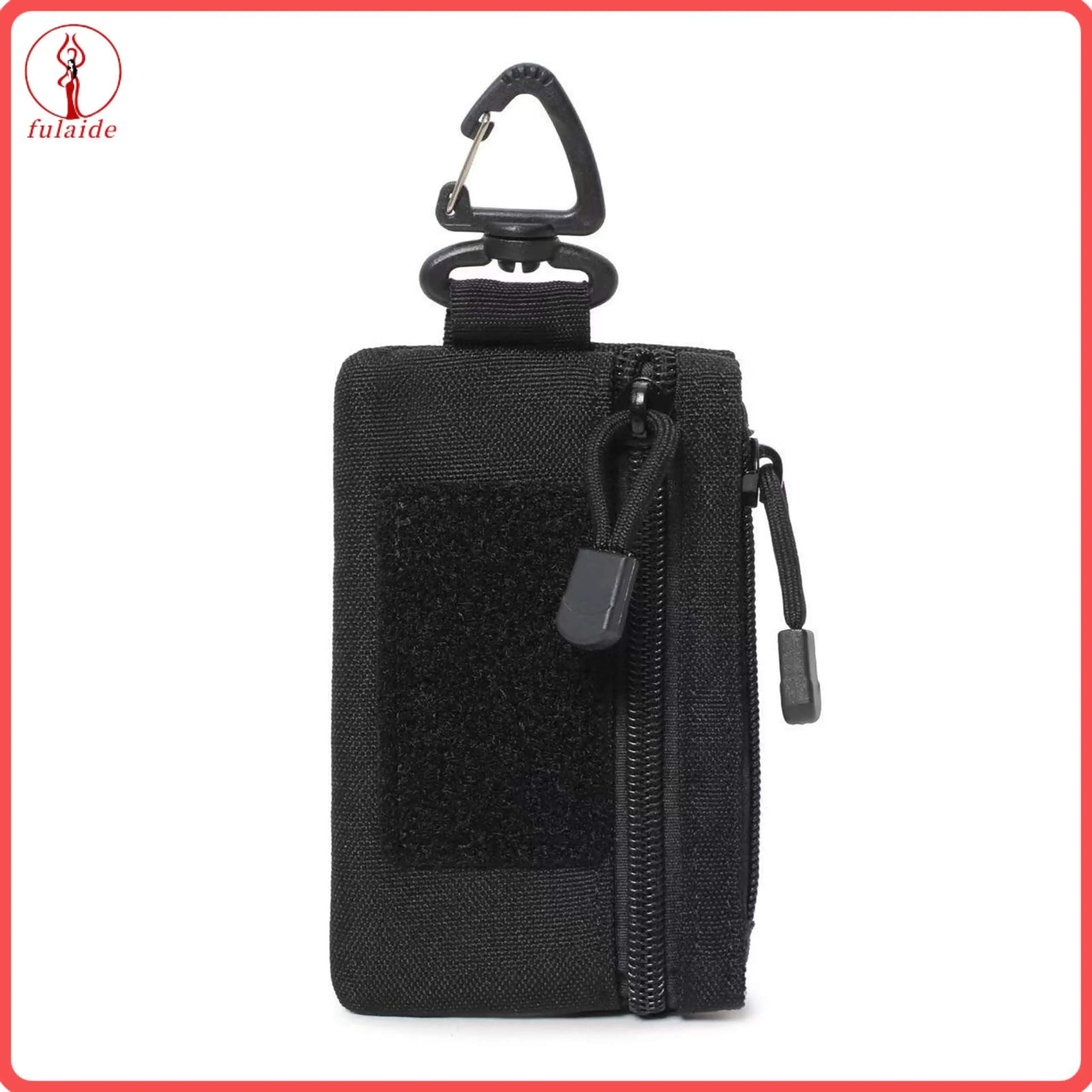 fulaide Oxford Cloth Storage Pouch Mini Pouch Mini Utility Pouch with Zipper Carabiner Keychain Wallet for Belt Backpack – Durable Military Gear for Camping Hiking Hunting in Asia