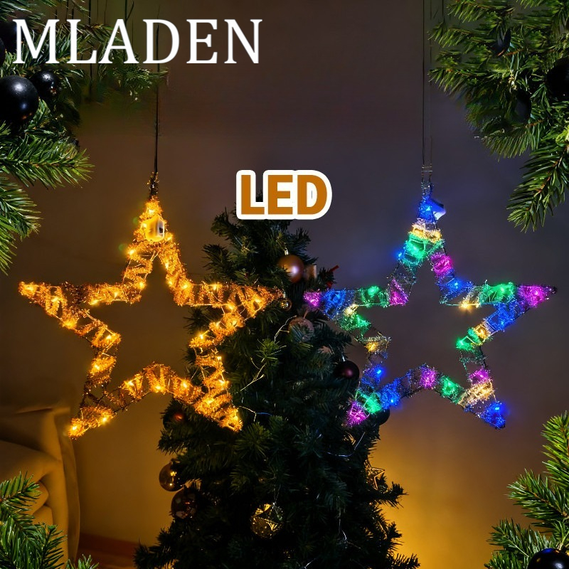 MLADEN ตก แต่งต้นคริสต์มาส ตกแต่งคริสต์มาส ตกแต่งดาวห้าแฉก เรืองแสง ใหญ่ บรรยากาศวันคริสต์มาส ราคา 185 บาท*ส่งฟรี