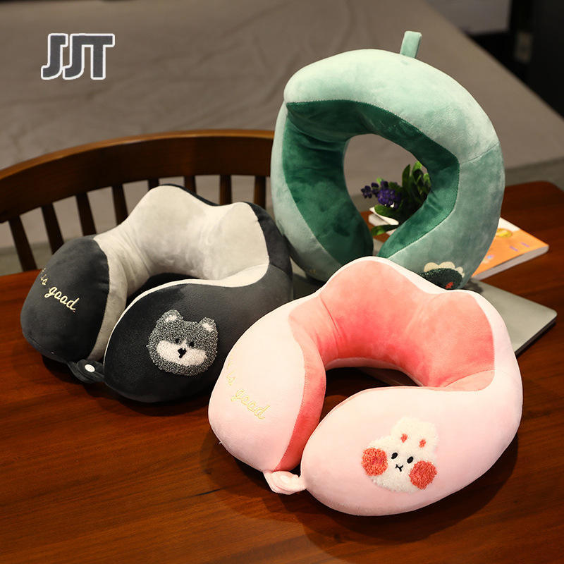 JJT Gối cổ Gối chữ U phim hoạt hình Gối kê cổ trên ô tô gối cổ dễ thương sang trọng gối kê cổ du lịch nhỏ gọn Gối Ngủ Trưa cho sinh viên