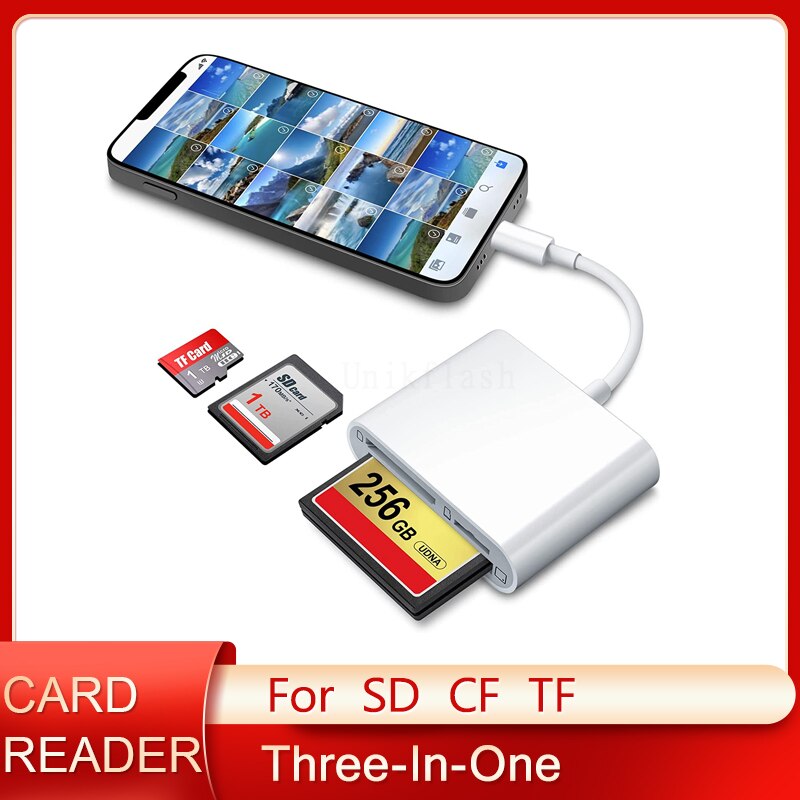 2023NEW Card Reader For SD CF TF To Lightning Smart Camera Memory Card