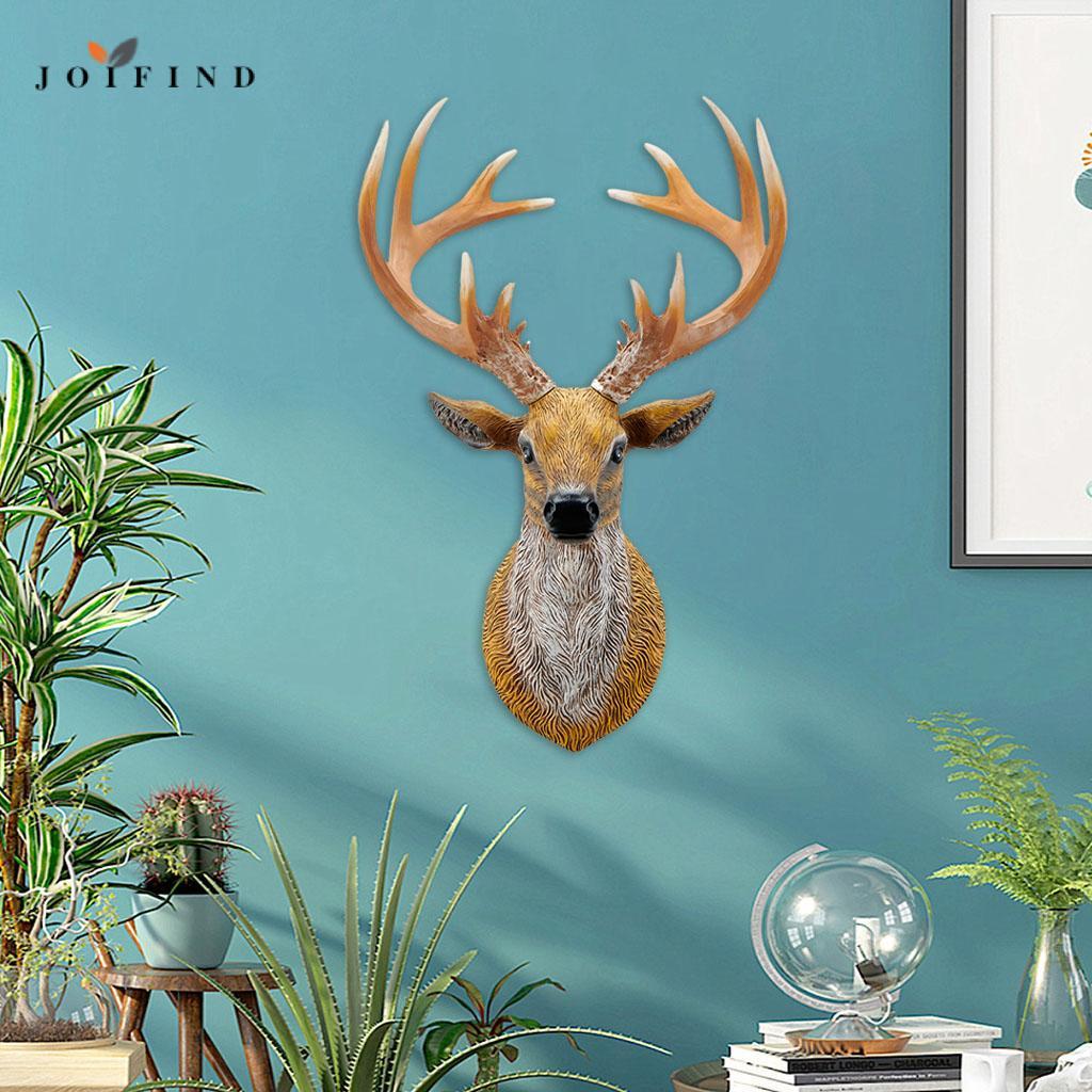 Homyl Faux Deer Head Antlers Statue Sculpture Brown 21.5x15x33.5cm ราคา 2,674 บาท*ส่งฟรี