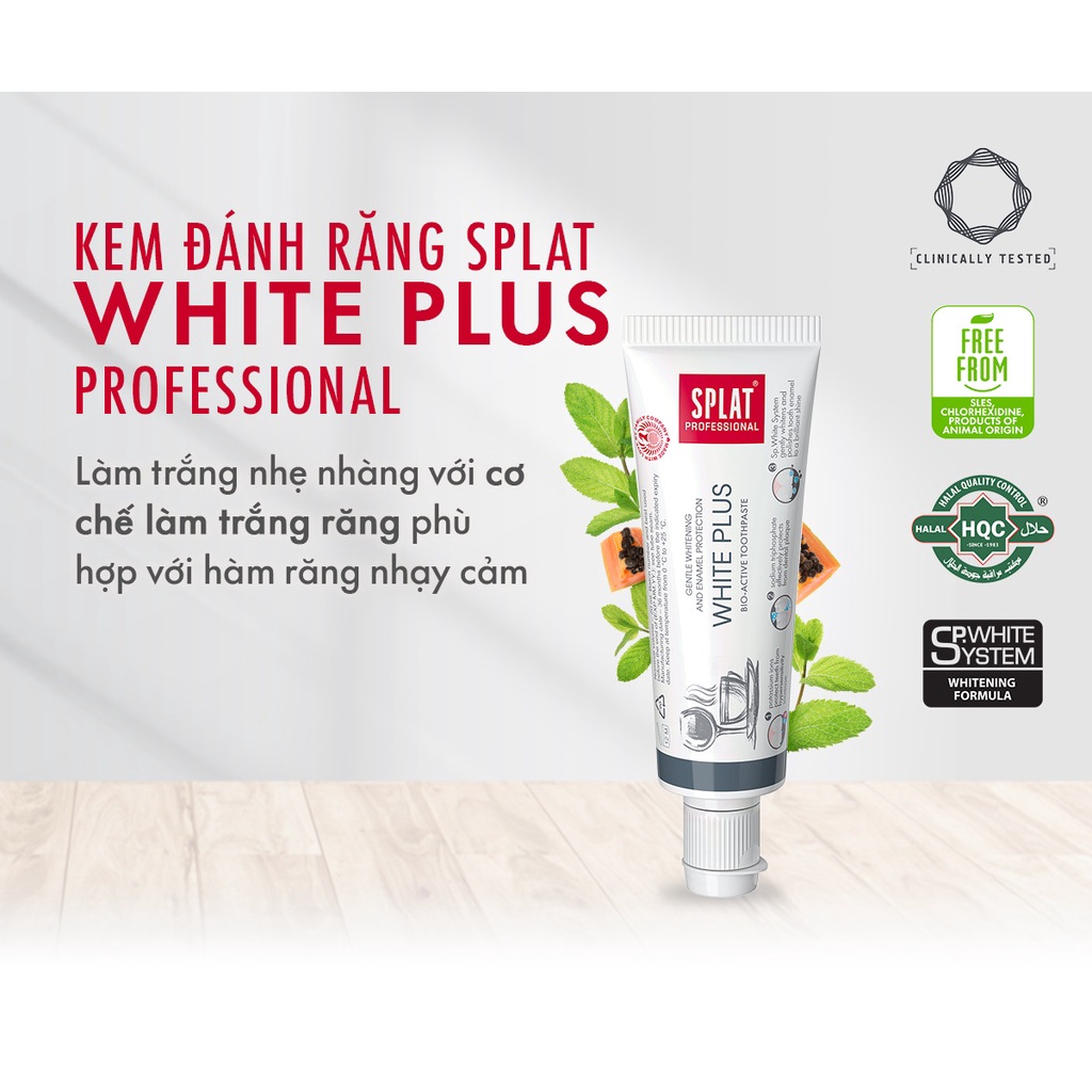Kem đánh răng thảo mộc SPLAT White Plus 20ml Daily Beauty