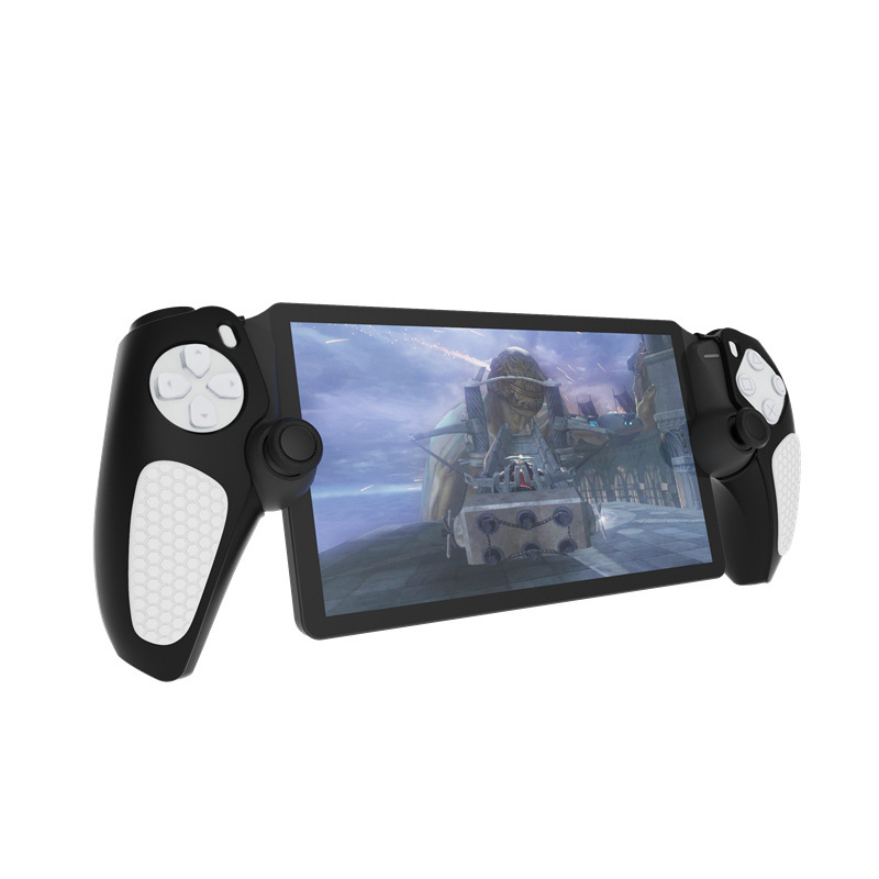 For PlayStation Portal Grip Silicone Cover Split Non-Slip Honeycomb Pattern Design Enhanced Handling Feeling