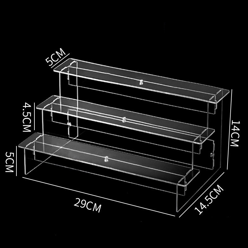 2/3/4/5 Tier Display Stand Acrylic Figure Shelf Clear Popmart Doll Toy Display Rack Anime Model Shelf