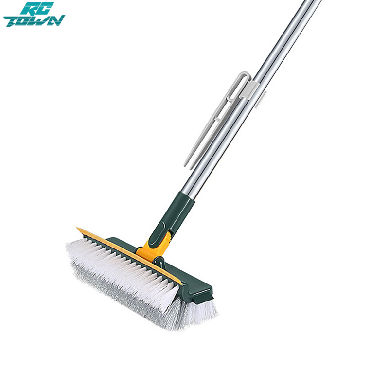 Floor Scrub Brush With Long Handle Multifunctional Floor Scrubber Brush Rotating Stiff Bristle Floor Brush Cleaning Wall Corner ราคา 114 บาท*ส่งฟรี